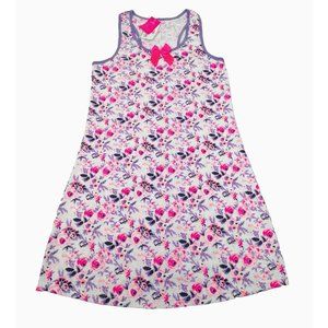 Provocame Tank Sleep Dress Nightgown Medium Pink Purple Flowers
